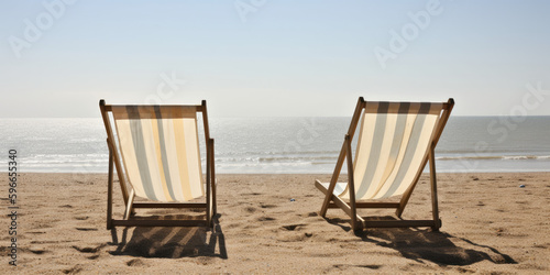 Two_deck_chairs_relaxing_on_the_beach_sunny