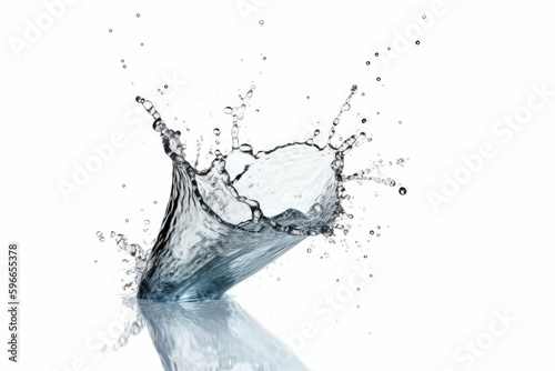 Water splash isolated on white transparent