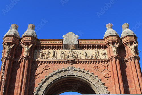 Vista del arco del Triunfo de Barcelona