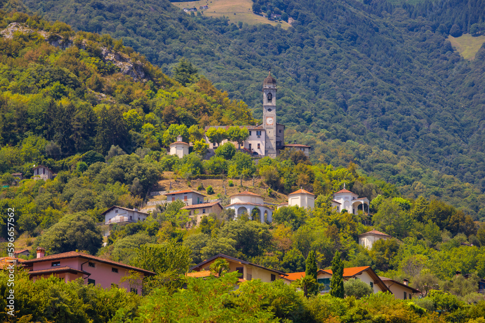 custom made wallpaper toronto digitalView On Lenno Town,  Lake Como, Italy