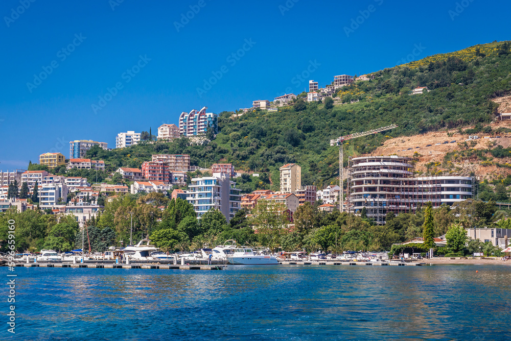 Budva city on the Adriatic Sea shore, Montenegro