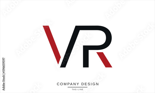 VR, RV, Abstract Letters Logo Monogram