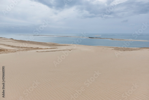 Fototapeta Naklejka Na Ścianę i Meble -  Pilat dune and atlantic ocean in arcachon basin. Aquitaine, France