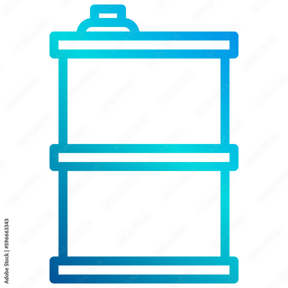 Barrel gradient line icon