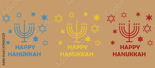 happy hanukkah concept, holiday, vector illustration