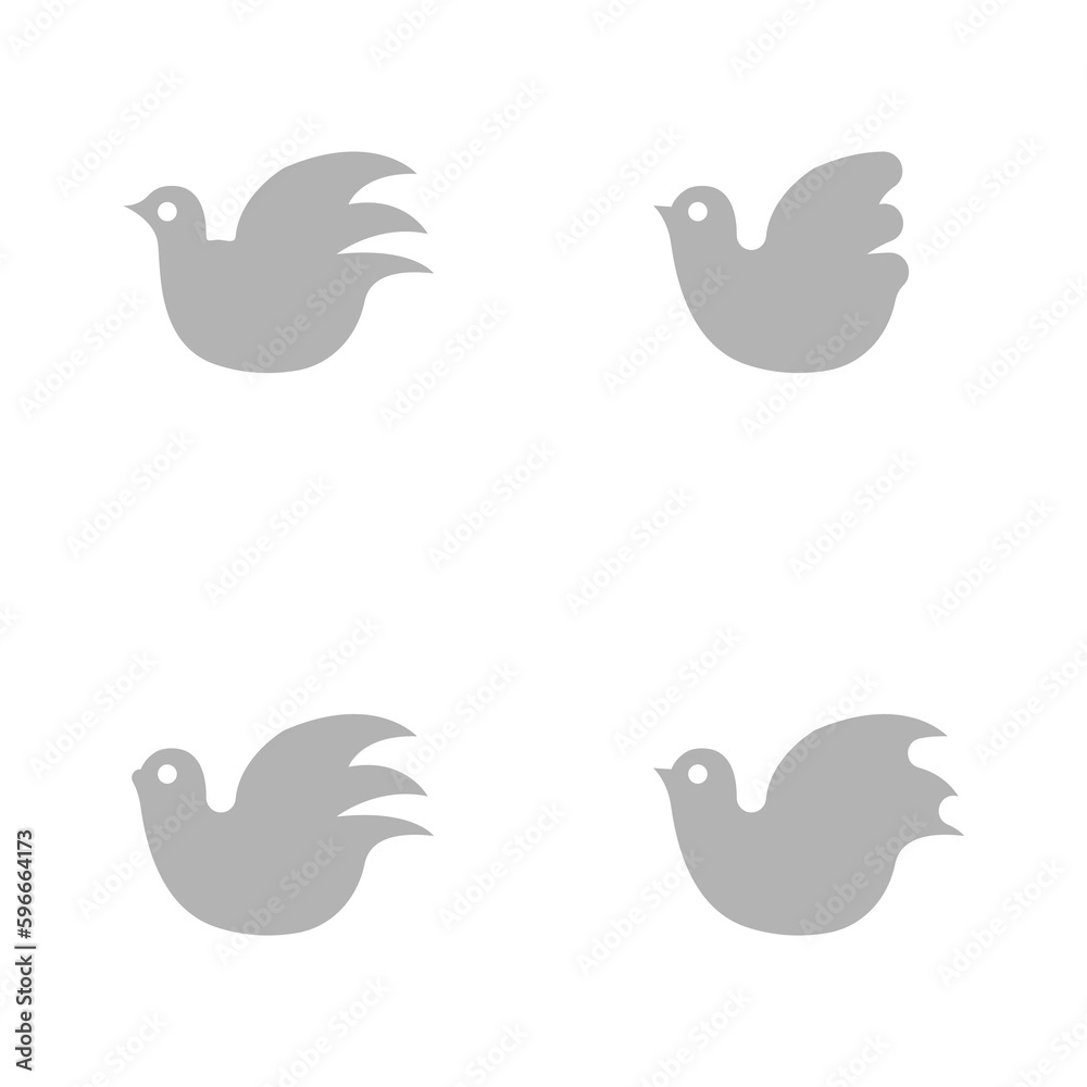 pigeons icon on a white background, vector illustration pigeons icon on a white background, vector illustration