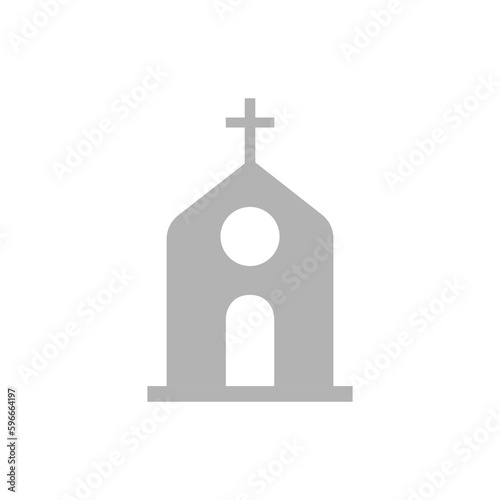 church icon on a white background, vector illustration