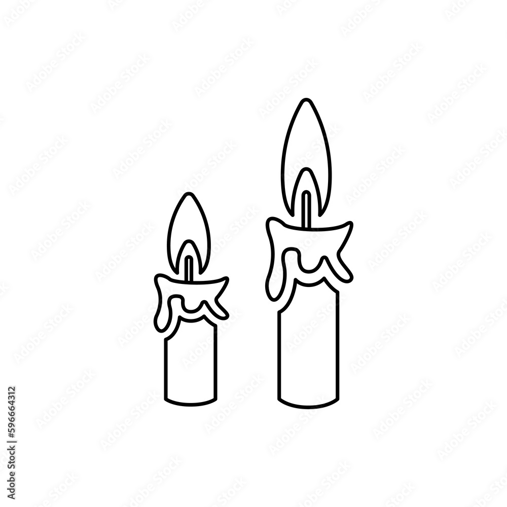 candles icon on a white background, vector illustration candles icon on a white background, vector illustration