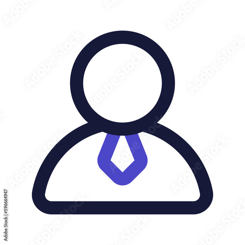 real estate agent line color icon