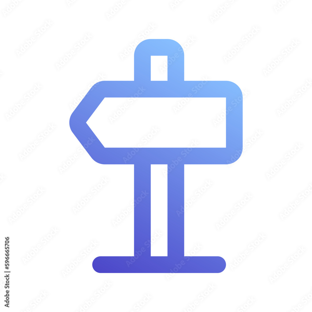 street sign gradient icon