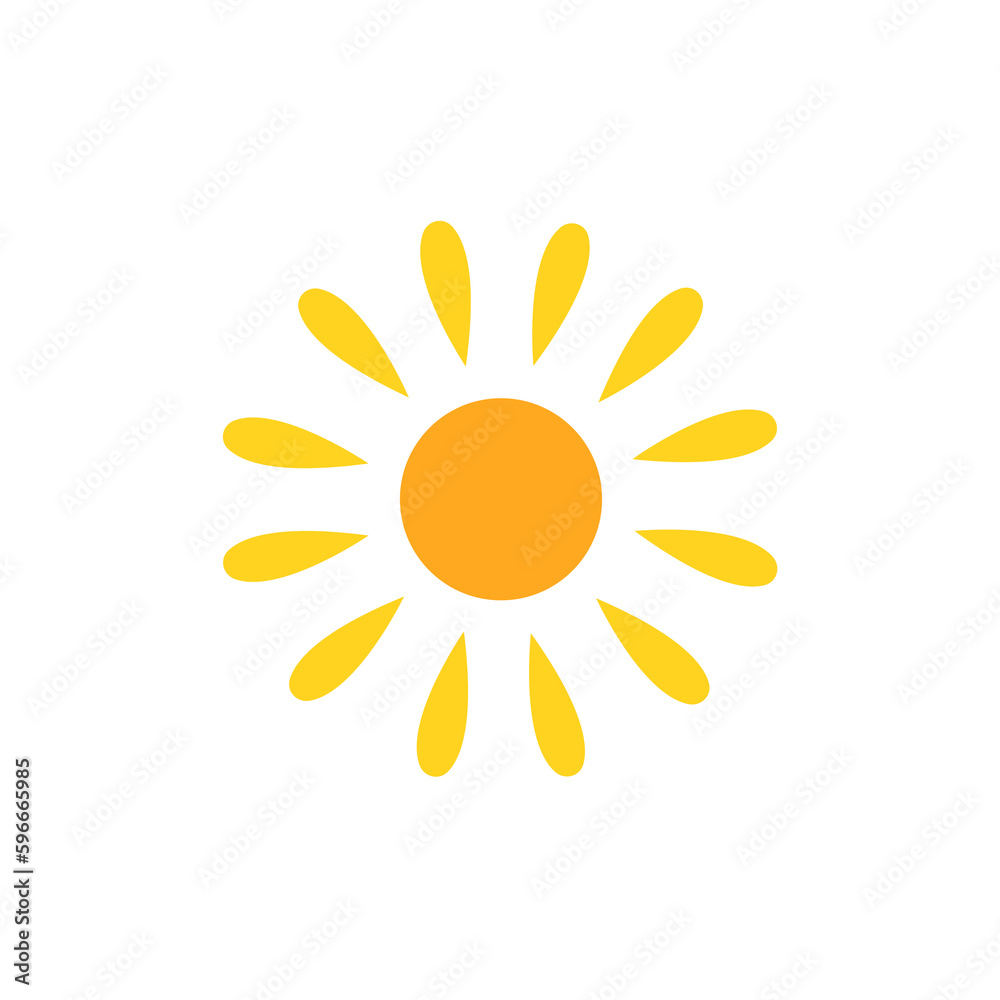 sun icon on a white background, vector illustration sun icon on a white background, vector illustration