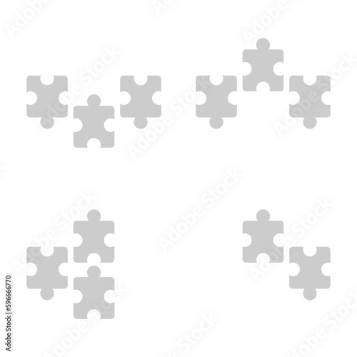 puzzle fragments icon, on a white background, vector illustration