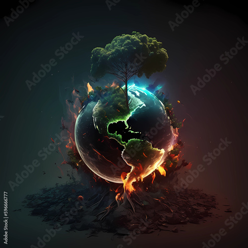 Earth in fire- Global warming 