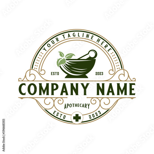 traditional medicine herbal pharmacy logo design. for traditional medicine and pharmaceutical companies.
