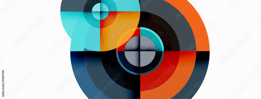 Circles with shadows trendy minimal geometric composition abstract background Circles with shadows trendy minimal geometric composition abstract background