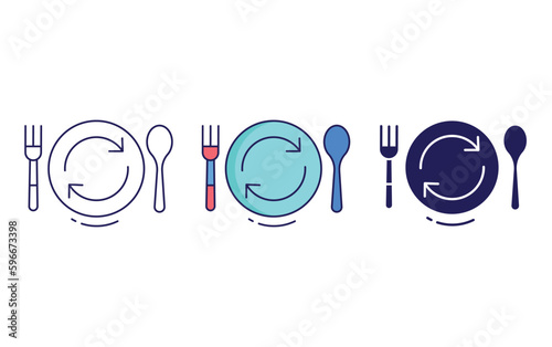 Binge eating vector icon