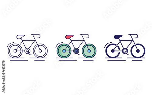Cycling vector icon