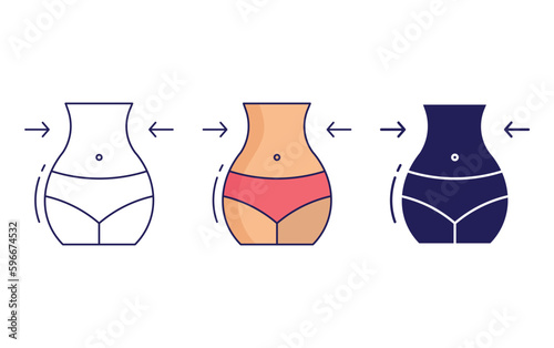 Slimming vector icon
