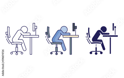 Tiredness vector icon