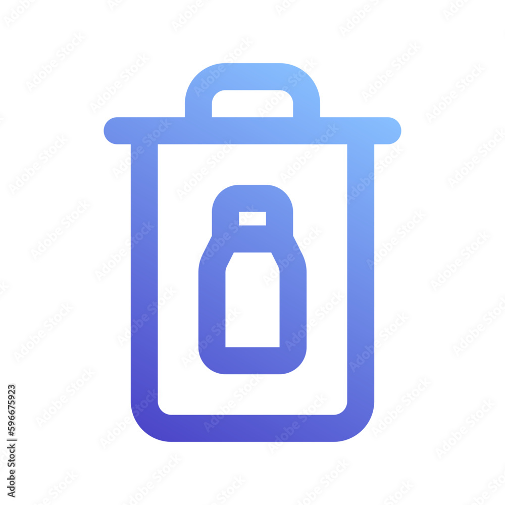 trash bin gradient icon trash bin gradient icon