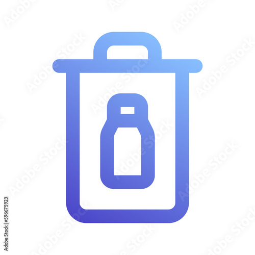 trash bin gradient icon