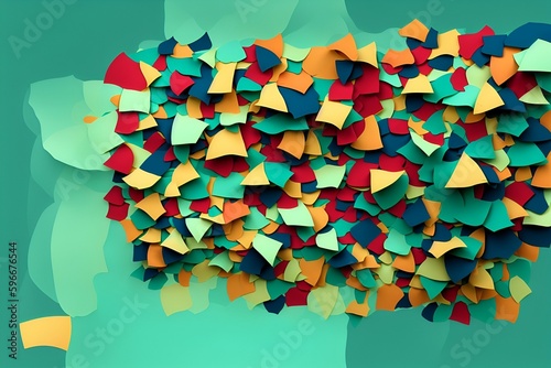 Photo of a colorful pile of paper