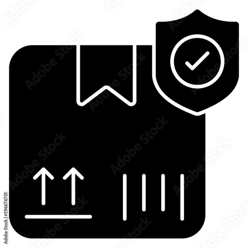 Editable design icon of parcel security