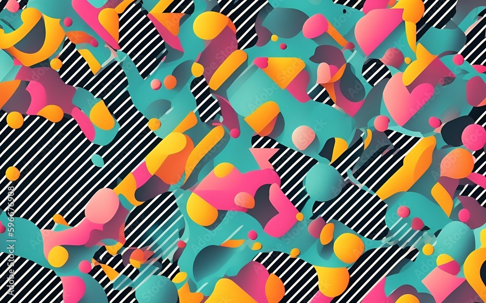 Photo of Colorful Abstract Shapes in Background Photo of Colorful Abstract Shapes in Background