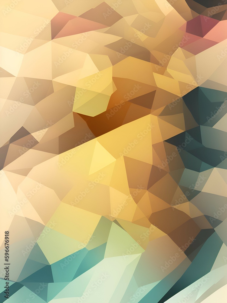 Photo of a vibrant low poly abstract background with geometric shapes