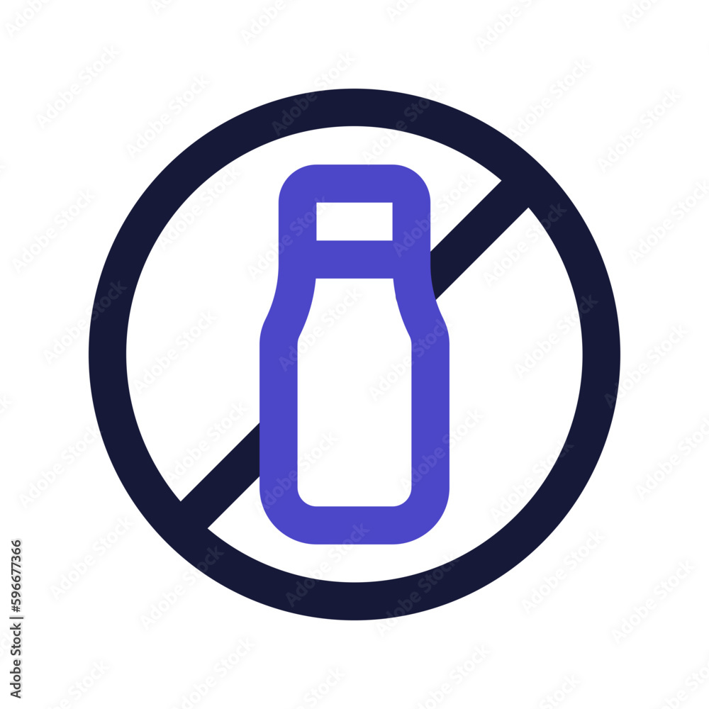 no plastic bottles line color icon no plastic bottles line color icon