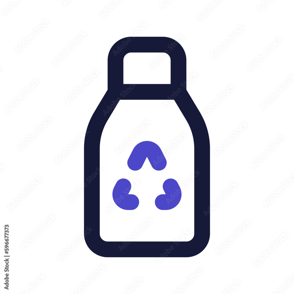recycling bottle line color icon recycling bottle line color icon