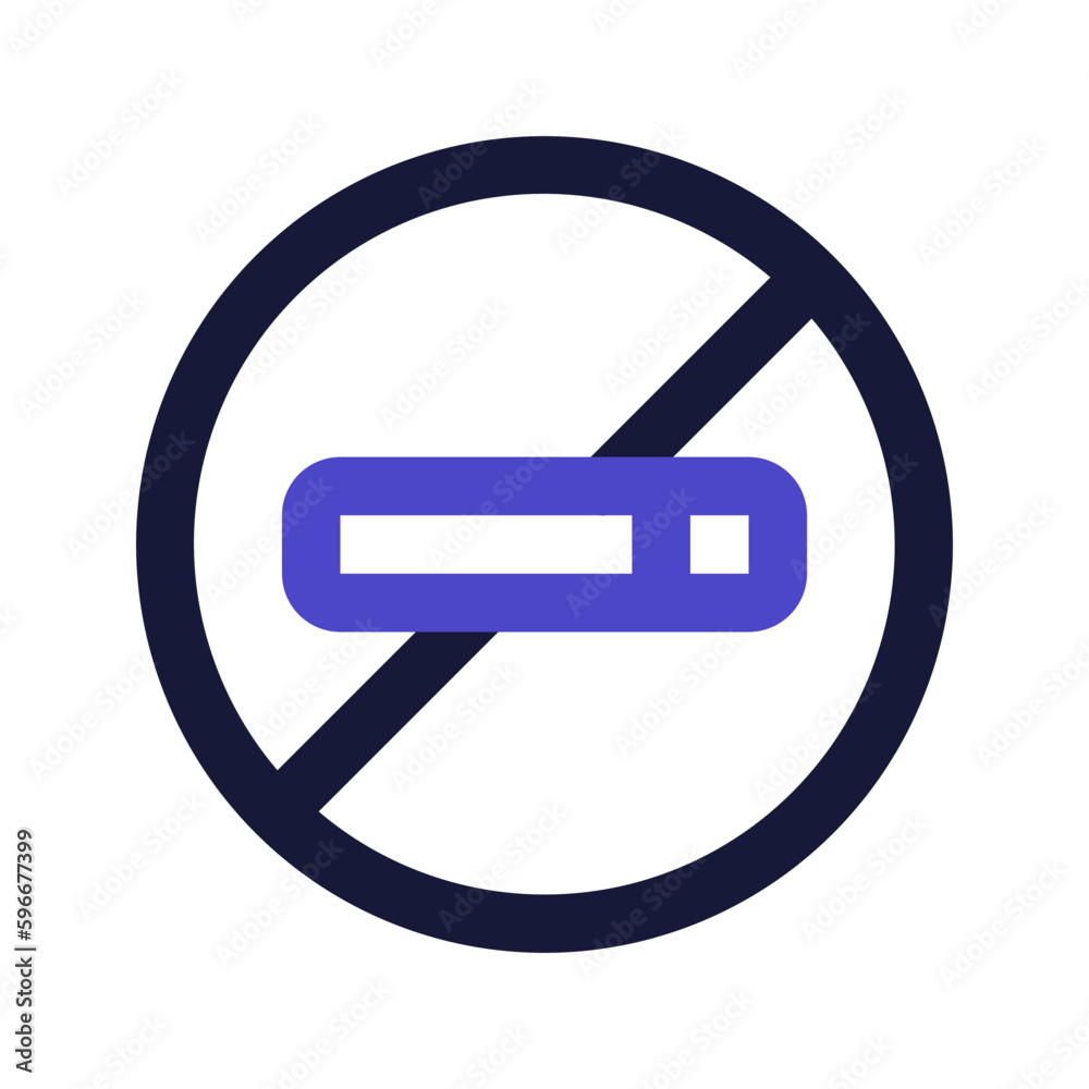 no smoking line color icon no smoking line color icon