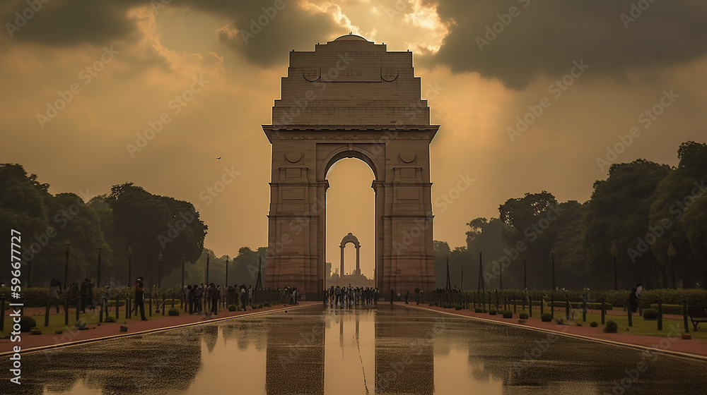 India gate delhi, generative ai