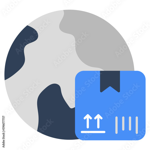 A perfect design icon of global delivery