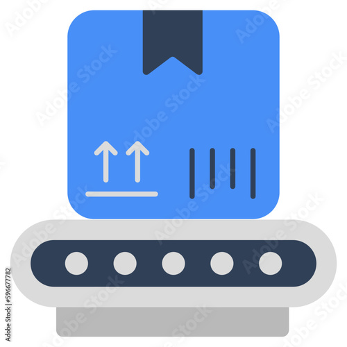Conveyor belt icon, editable vector