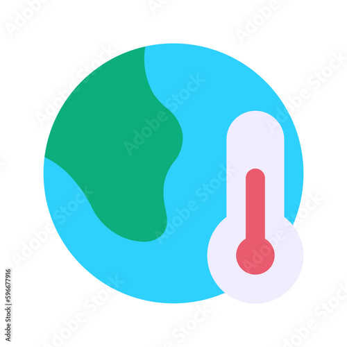 global warming flat icon
