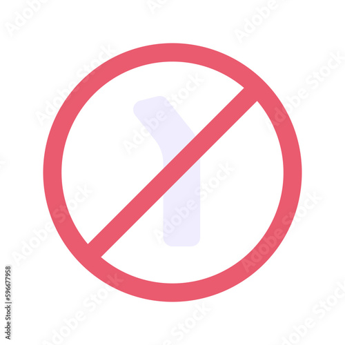 no straws flat icon