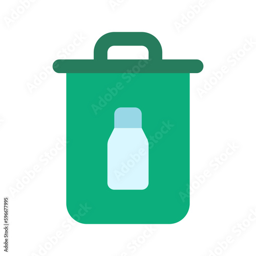 trash bin flat icon