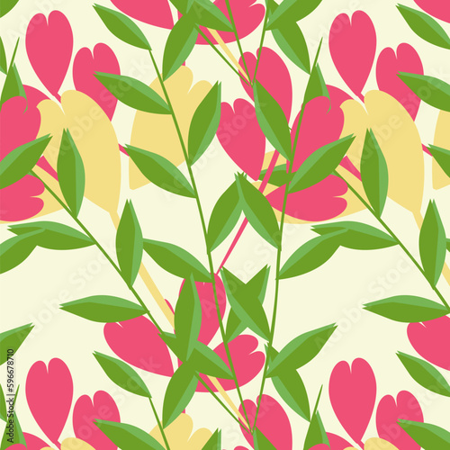 Bright floral vector illustration pattern