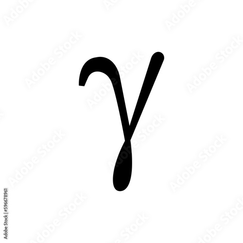 Obraz na plátně Gamma Greek letter icon , Gamma symbol - black vector illustration