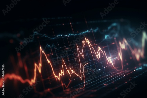 Heartbeat graph. Generative AI