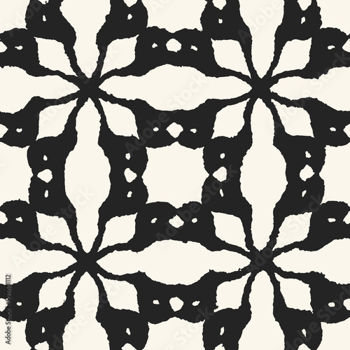 Ink Drawn Kaleidoscope Floral Pattern