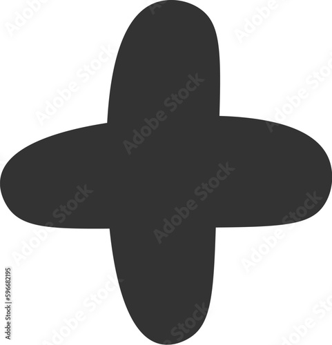Cartoon Plus Symbol