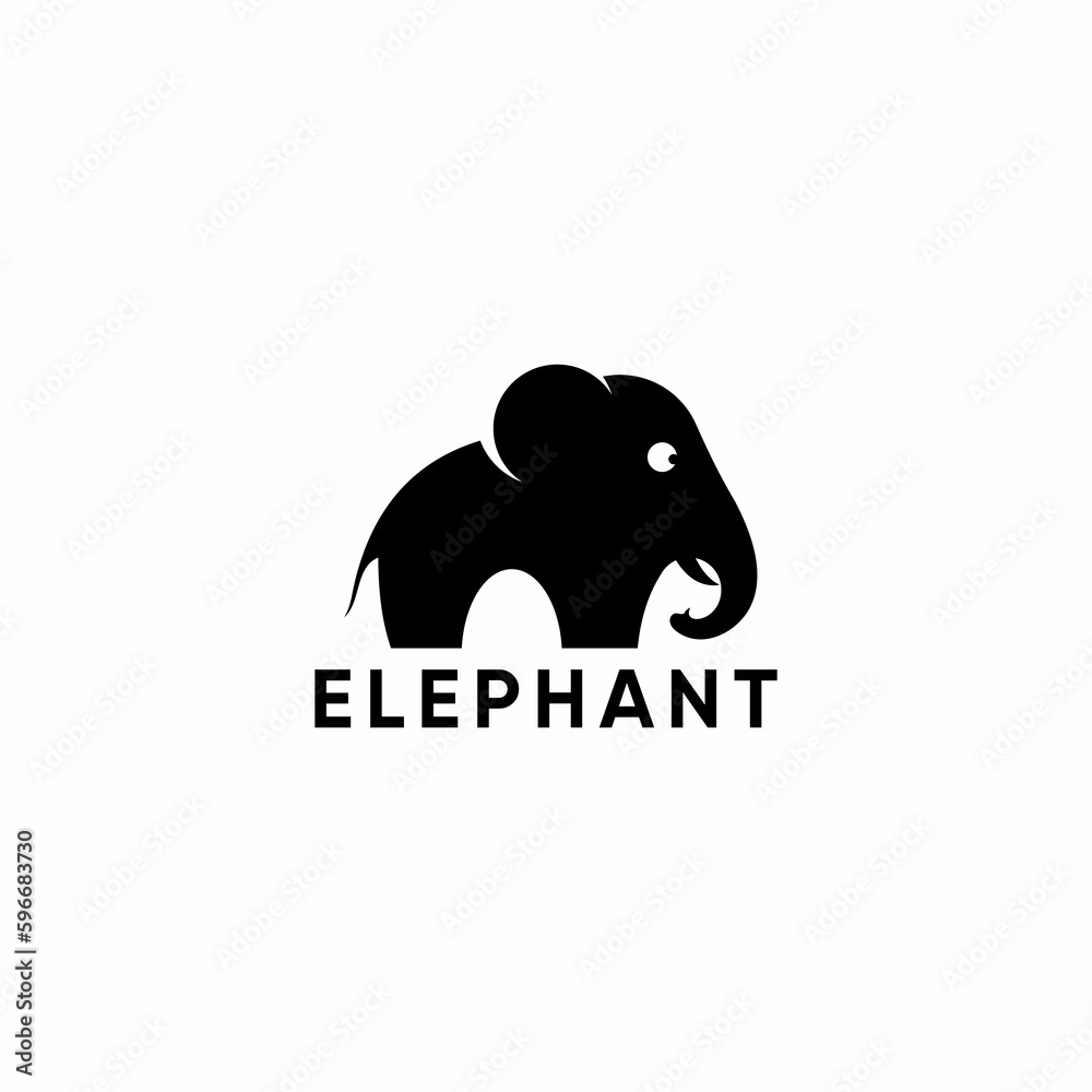 Fototapeta premium MODERN ELEPHANT STYLE VECTOR ILLUSTRATION