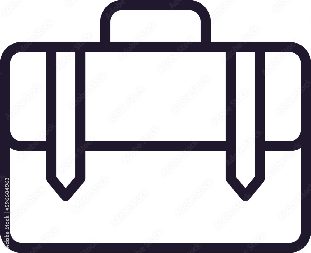 Single line icon of suitcase on isolated white background. High quality editable stroke for mobile apps, web design, websites, online shops etc. Single line icon of suitcase on isolated white background. High quality editable stroke for mobile apps, web design, websites, online shops etc.