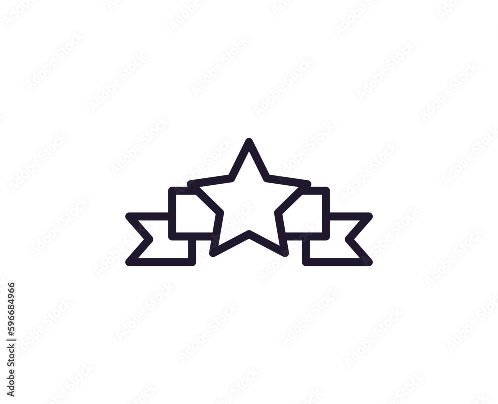 Single line icon of star on isolated white background. High quality editable stroke for mobile apps, web design, websites, online shops etc. Single line icon of star on isolated white background. High quality editable stroke for mobile apps, web design, websites, online shops etc.