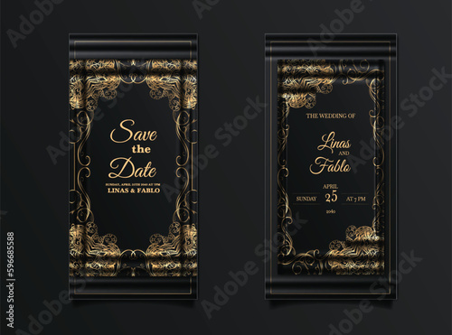 luxury elegant wedding invitation set