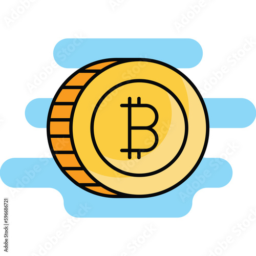 Cryptocurrency icon stock illustration.