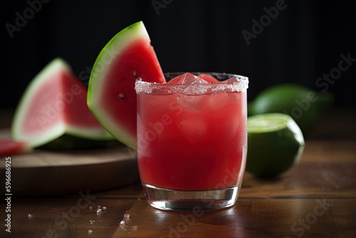 Watermelon Margarita. A fruity twist on a traditional margarita