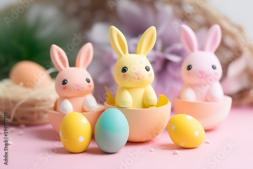 Easter Bunnys With Eggs